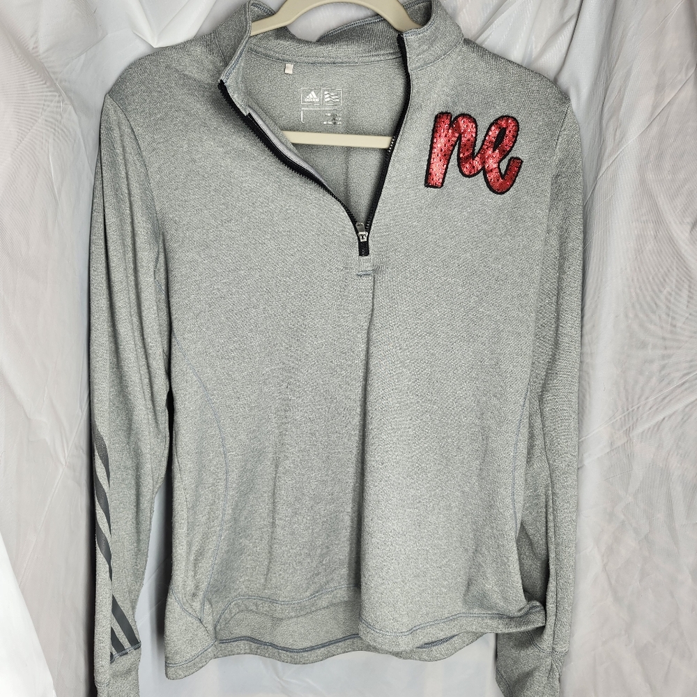 Adidas Nebraska zip up pullover